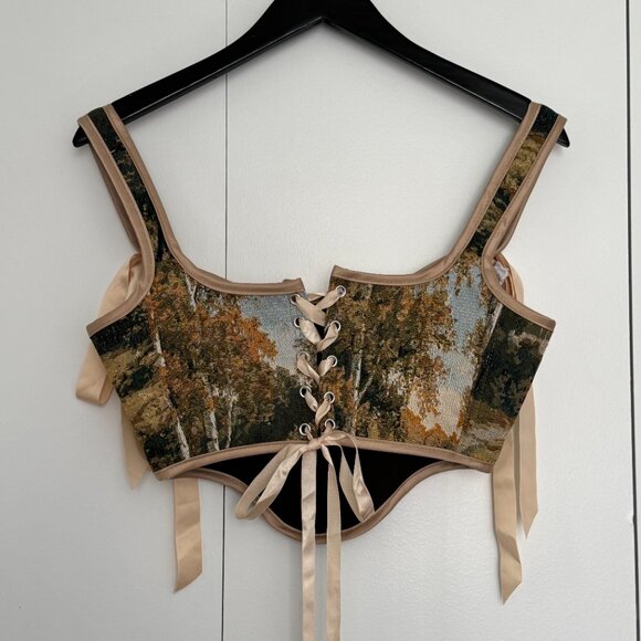 Bridgerton Vintage Reworked Tapestry Corset - Picture 4 of 6